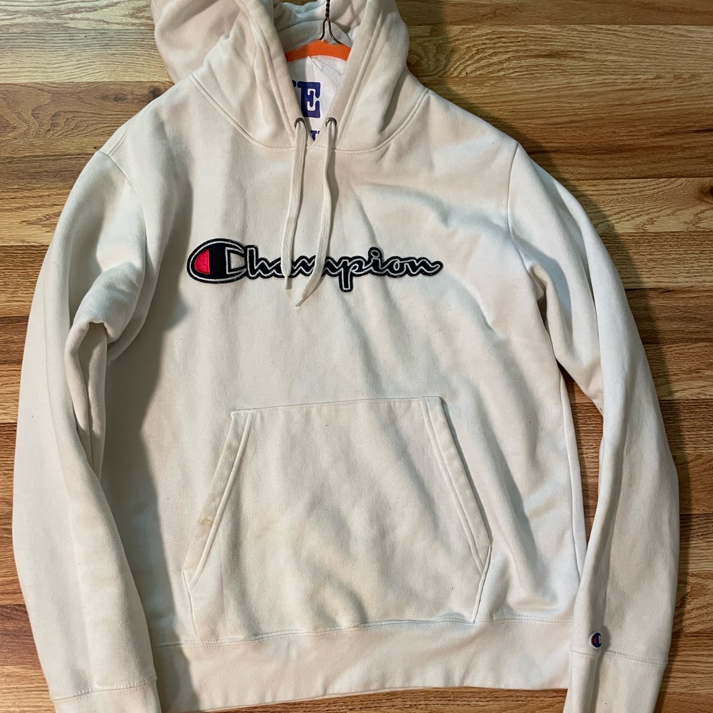 WHITE CHAMPION SWEATER MENS